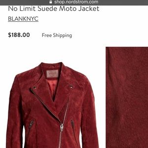 New Blank Nyc Burgundy Suede Jacket
